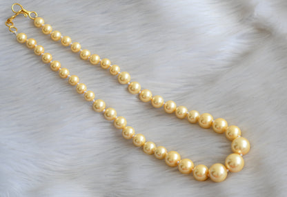 Yellow pearl beads necklace dj-41705