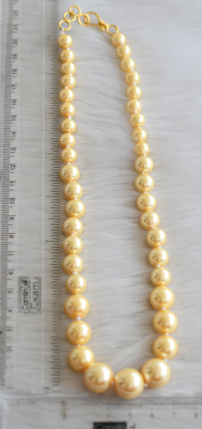 Yellow pearl beads necklace dj-41705
