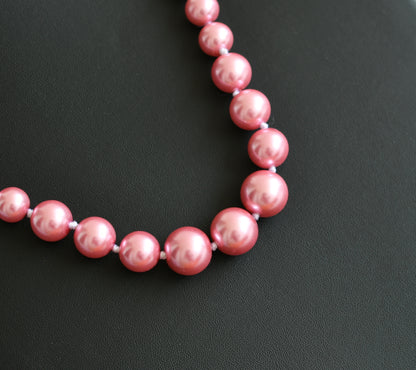 Pink pearl beads necklace dj-41706