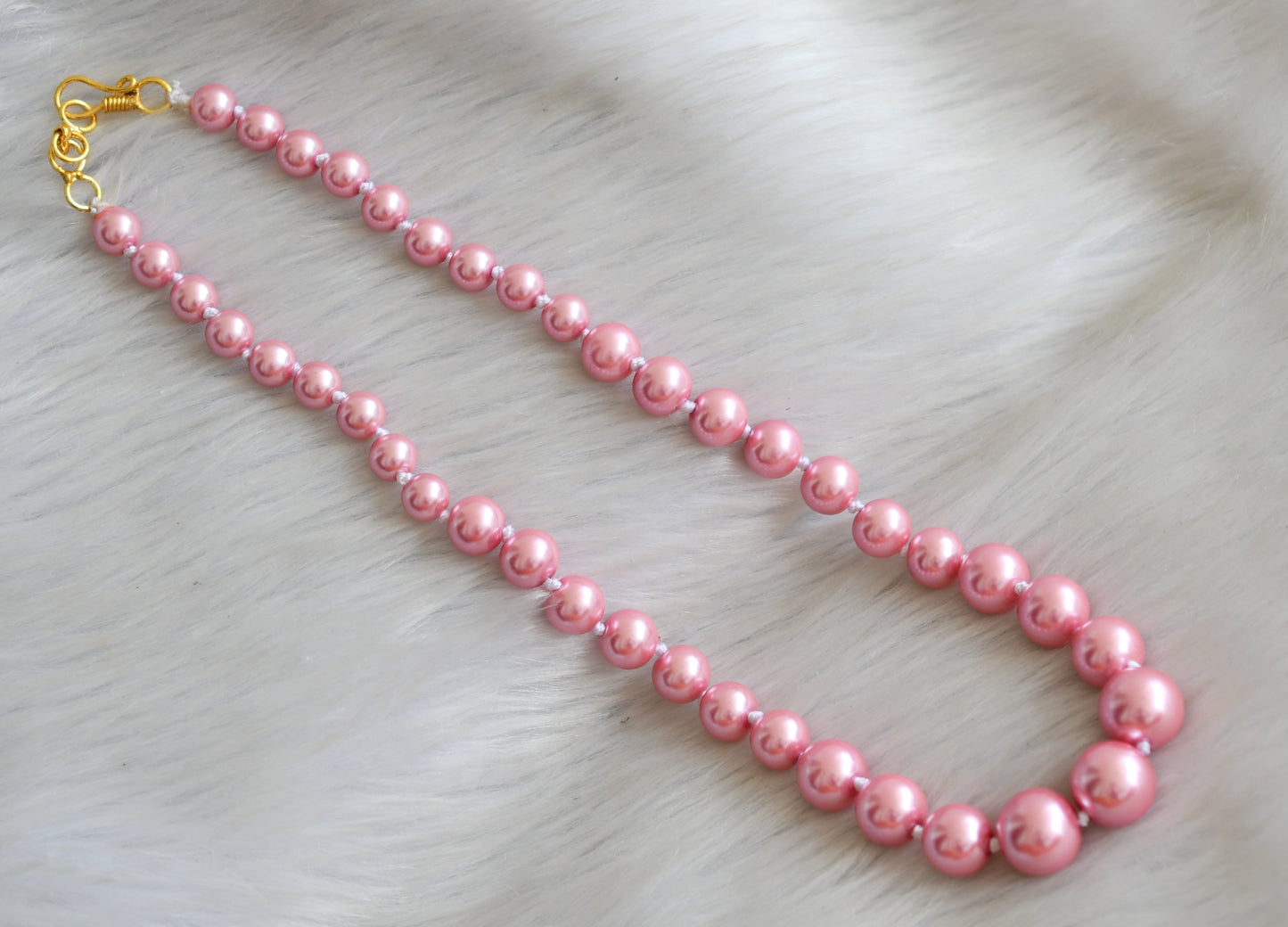 Pink pearl beads necklace dj-41706