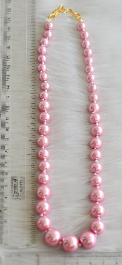 Pink pearl beads necklace dj-41706