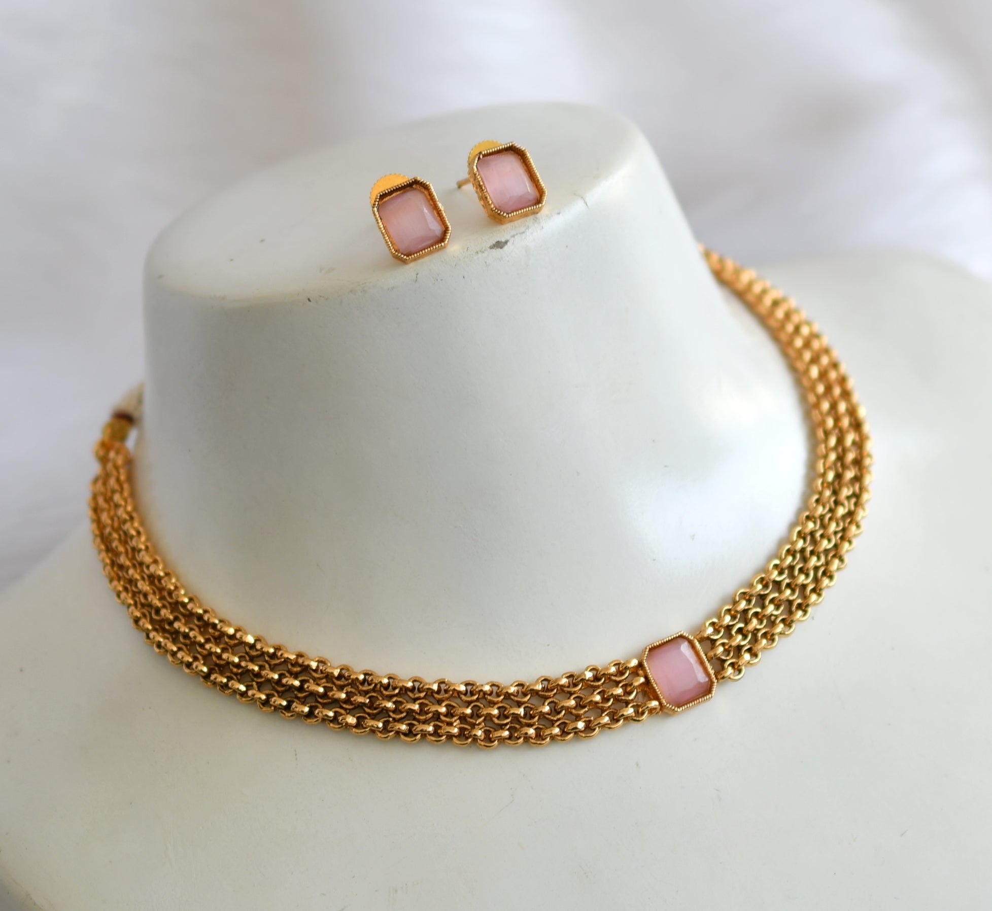Dhanya Antique Choker - Short Necklace - Gold
