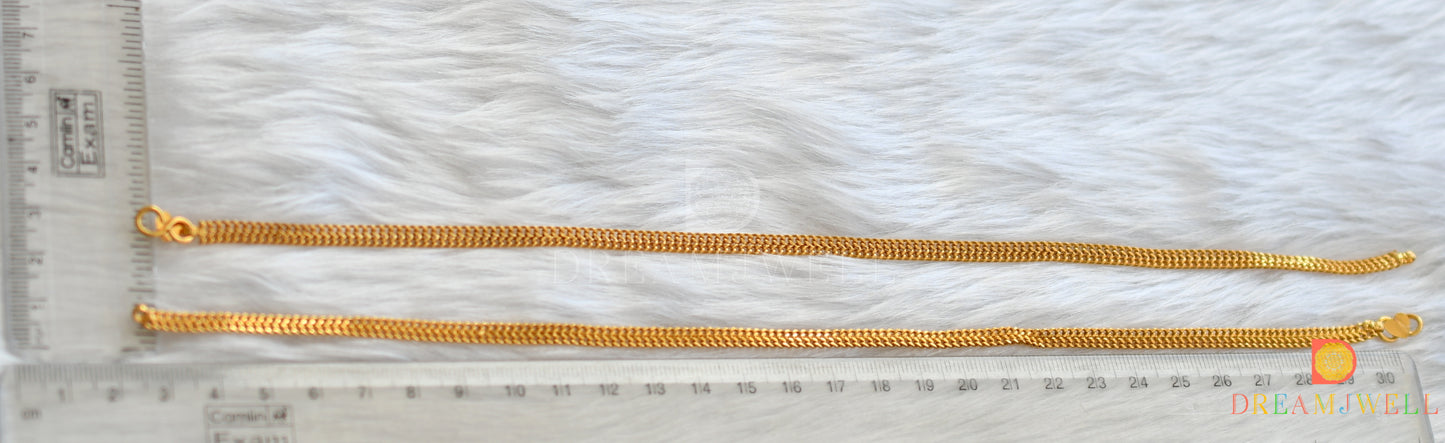 Gold tone pair of Anklets dj-37429