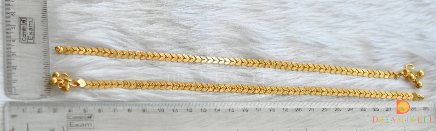 Gold tone Leaf Anklets dj-37430