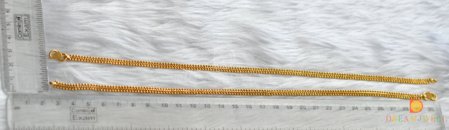 Gold tone pair of Anklets dj-37433