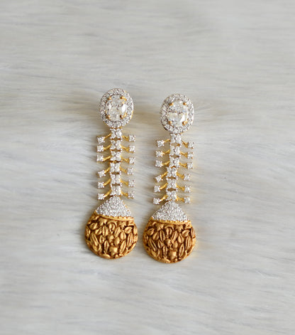 Antique two tone White Long Earrings dj-03350