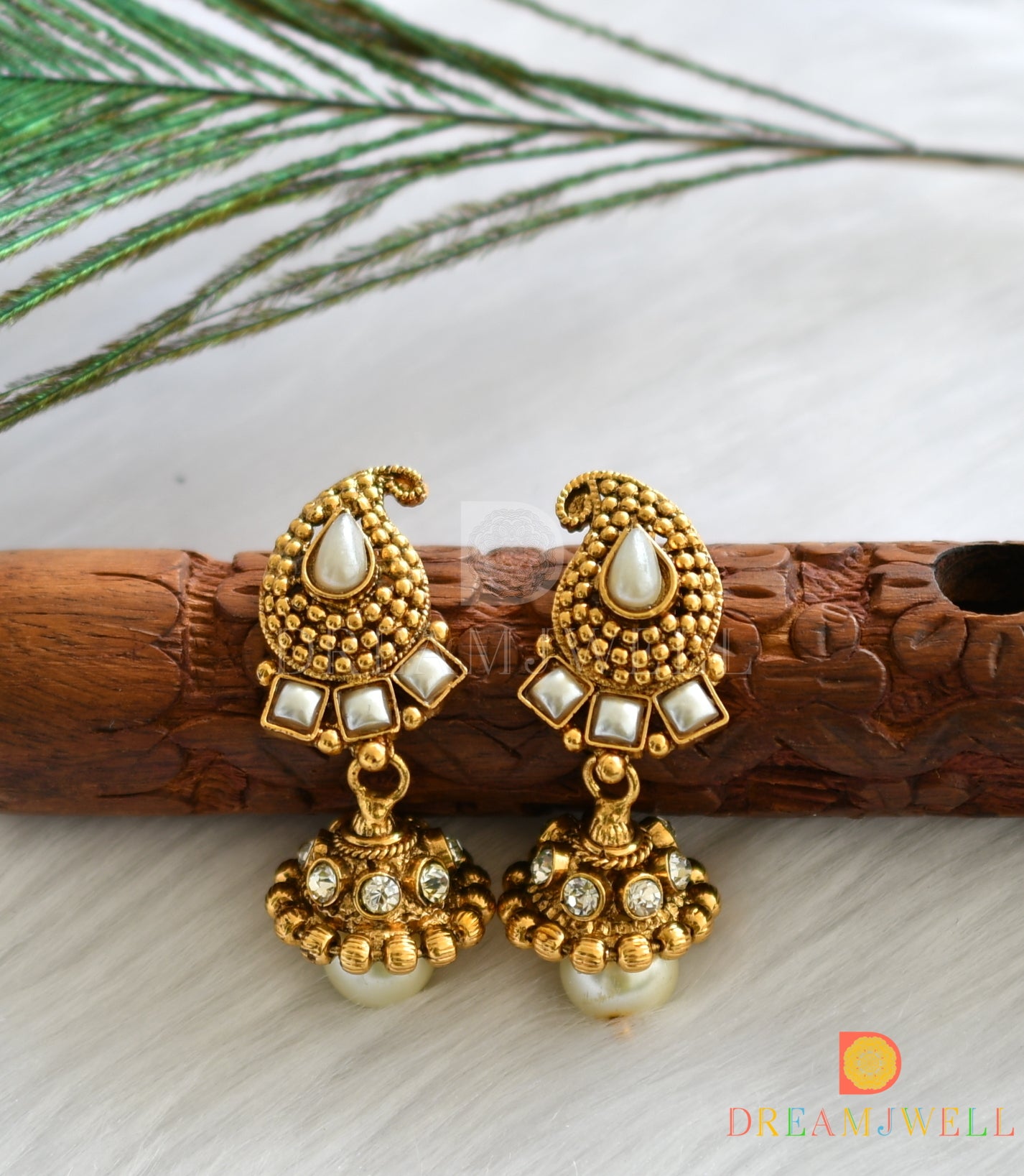 Antique pearl Multi layer haar set dj-37417