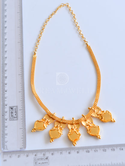 Gold tone Palakka red peacock necklace dj-35918