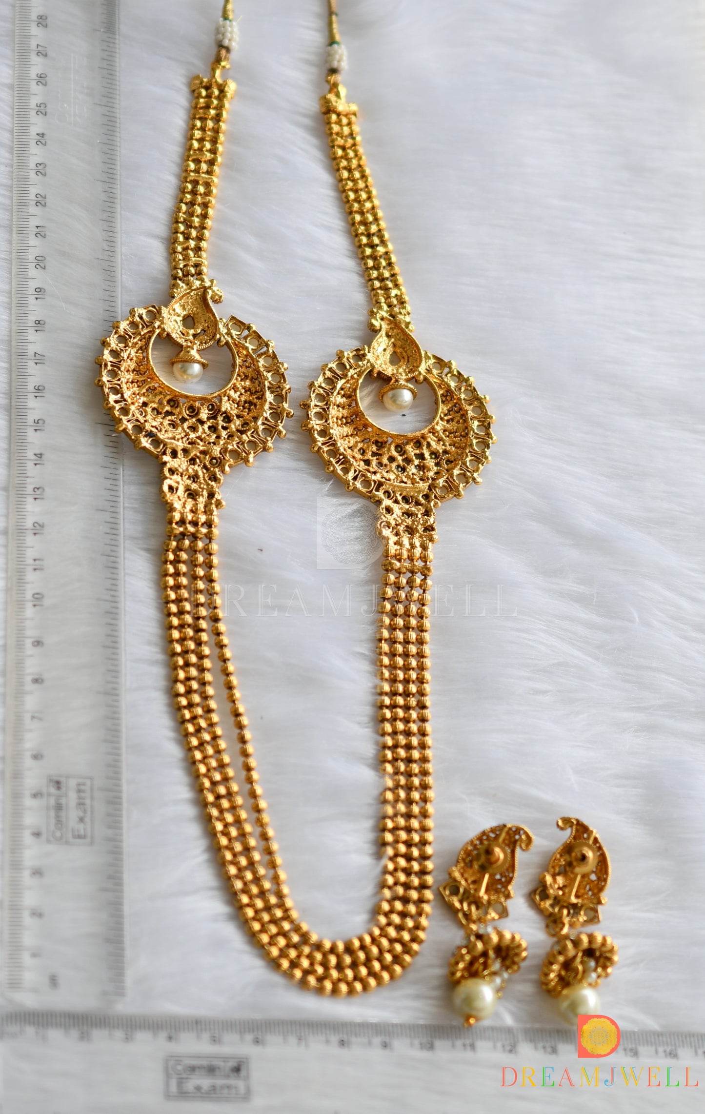 Antique pearl Multi layer haar set dj-37417