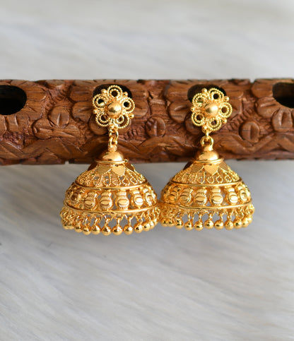 Gold tone Kerala style jhumkka dj-41771