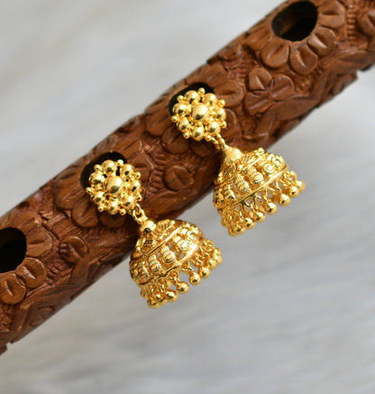 Gold tone Kerala style jhumkka dj-41772