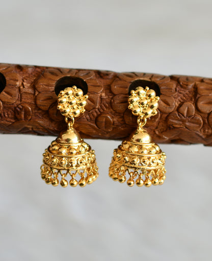 Gold tone Kerala style jhumkka dj-41778