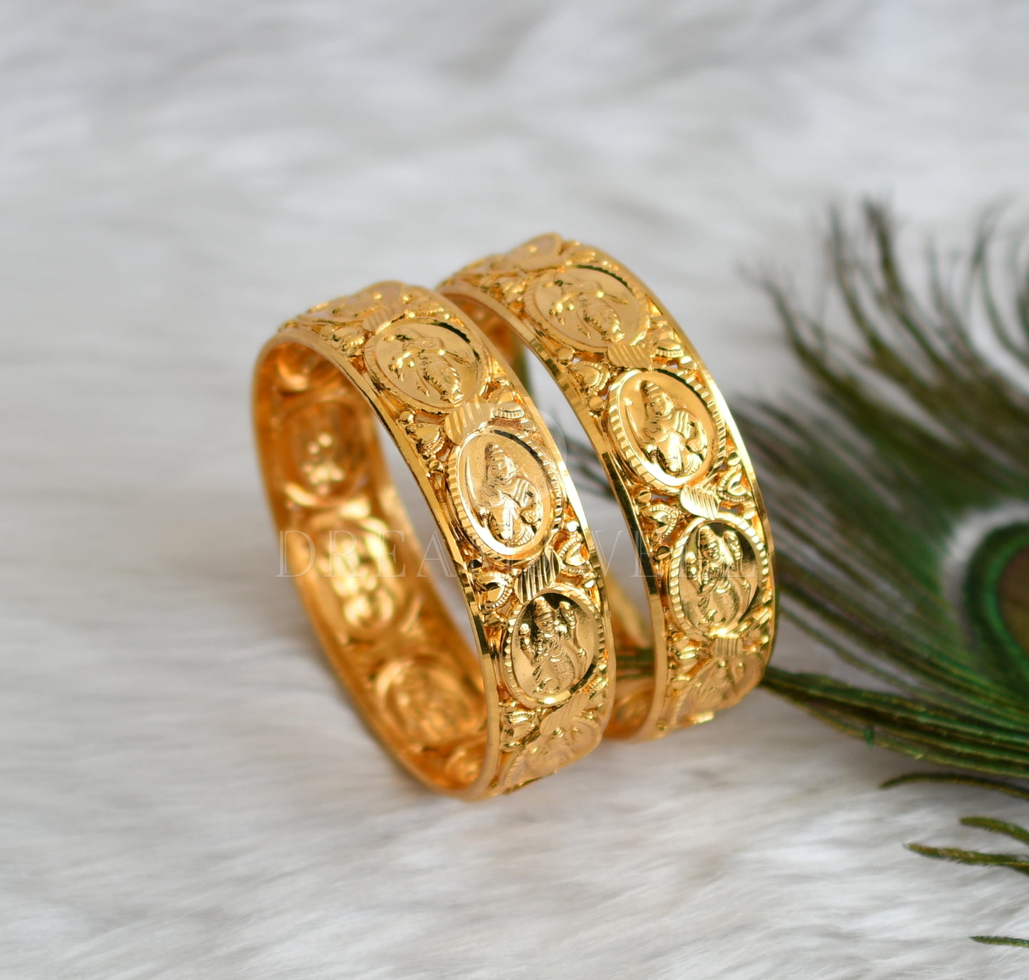Gold look alike dasavatharam bangles (2.8) dj-34094