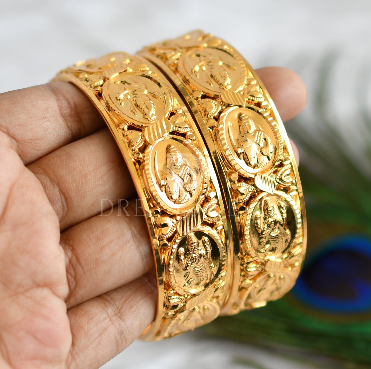 Gold look alike dasavatharam bangles (2.8) dj-34094