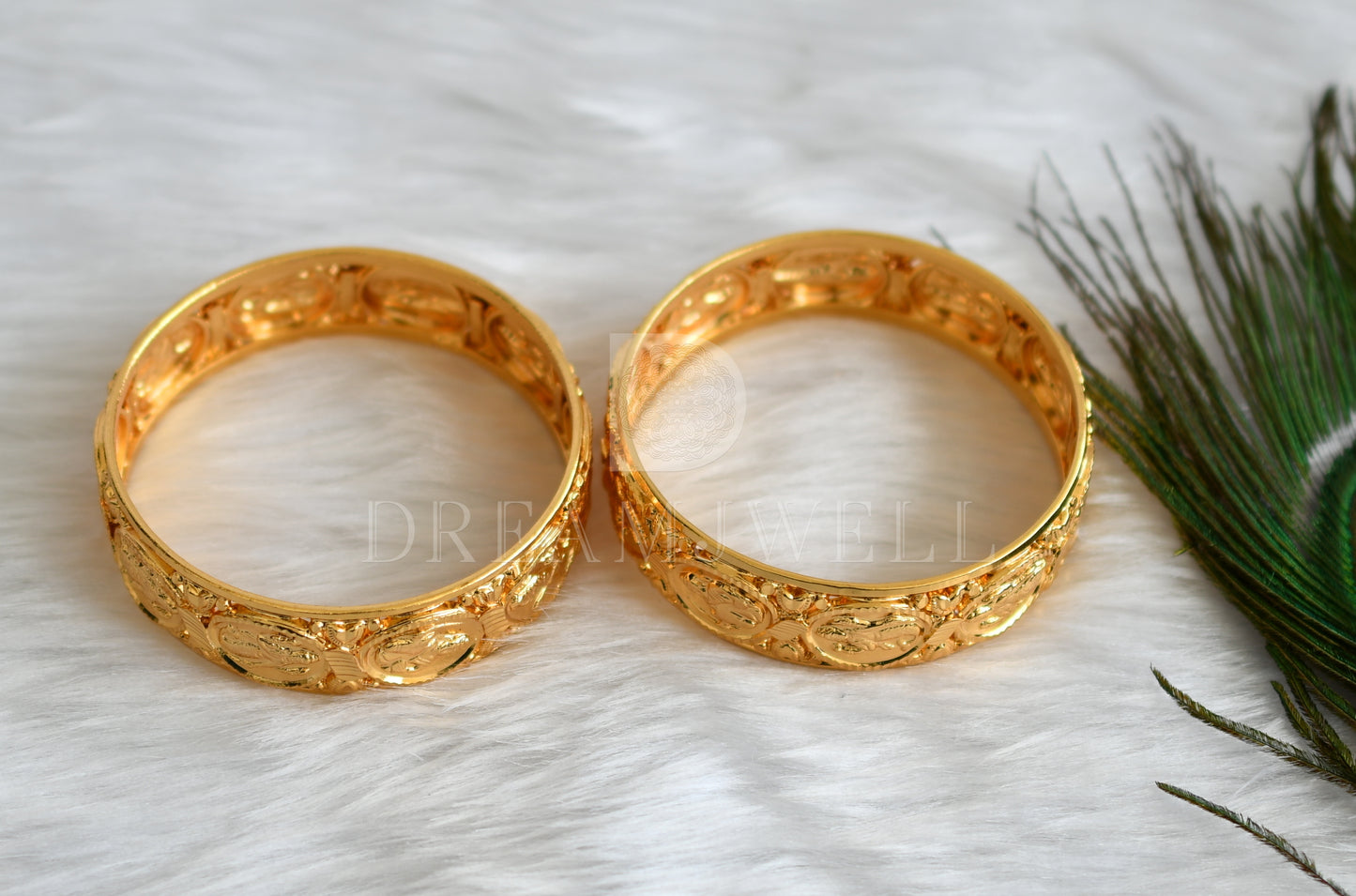 Gold look alike dasavatharam bangles (2.4) dj-34092