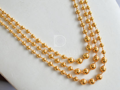 Gold Tone Multi Layer Ball Chain/necklace dj-33902