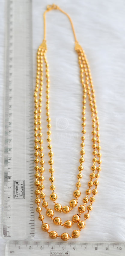 Gold Tone Multi Layer Ball Chain/necklace dj-33902