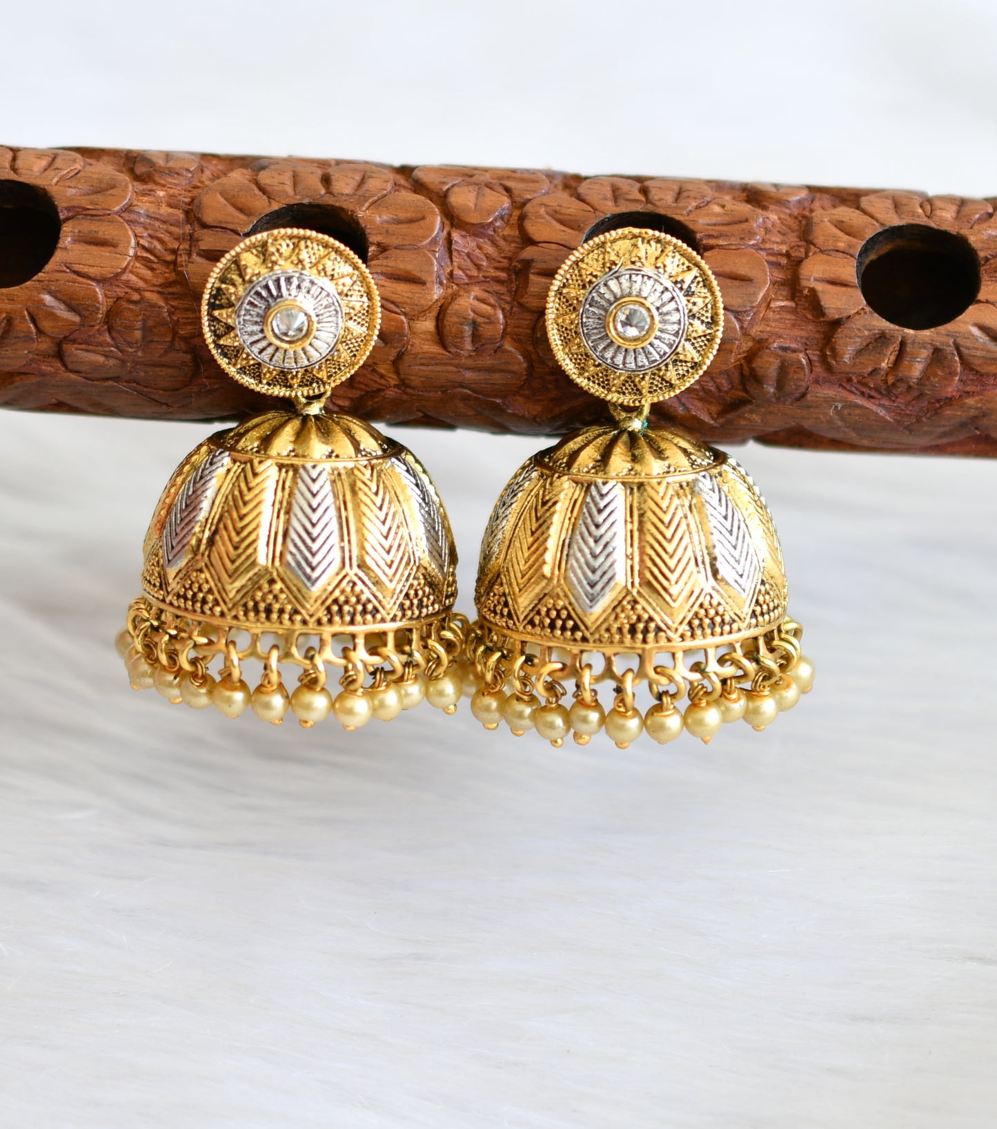 Two tone Pearl Jhumkka dj-02286