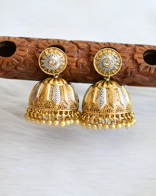 Two tone Pearl Jhumkka dj-02286