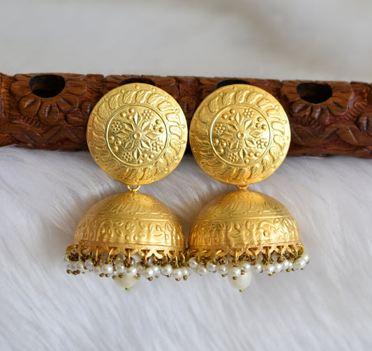 Matte gold tone Light weight Big Jhumkka dj-02292