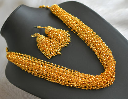 Gold tone multilayer necklace set dj-03424