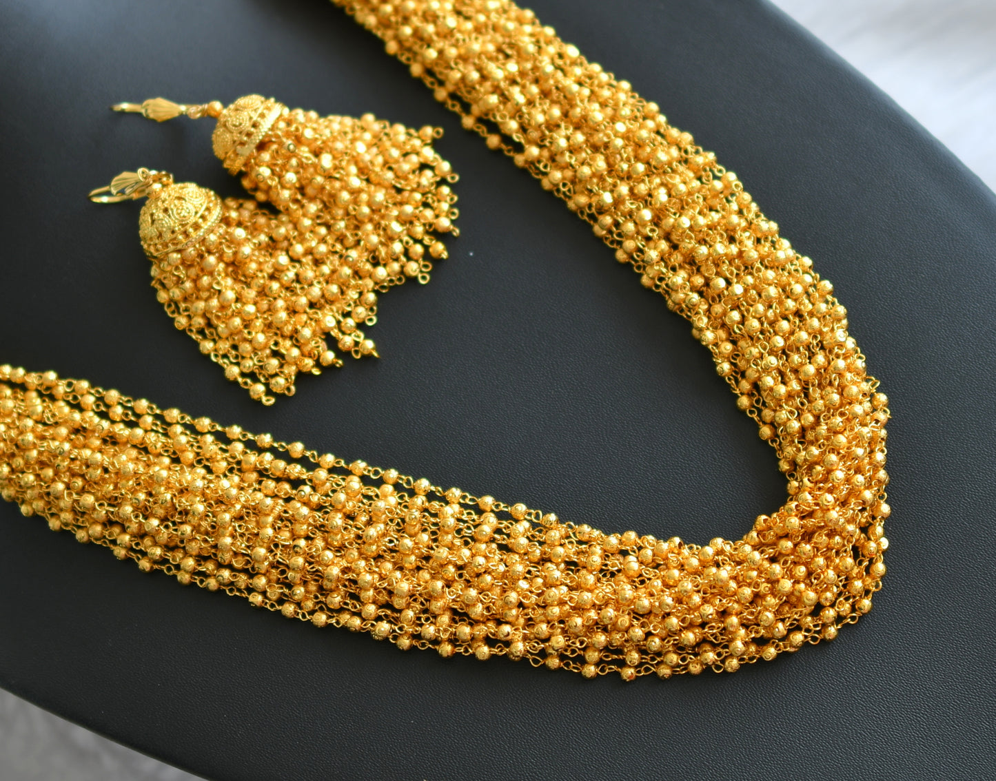 Gold tone multilayer necklace set dj-03424