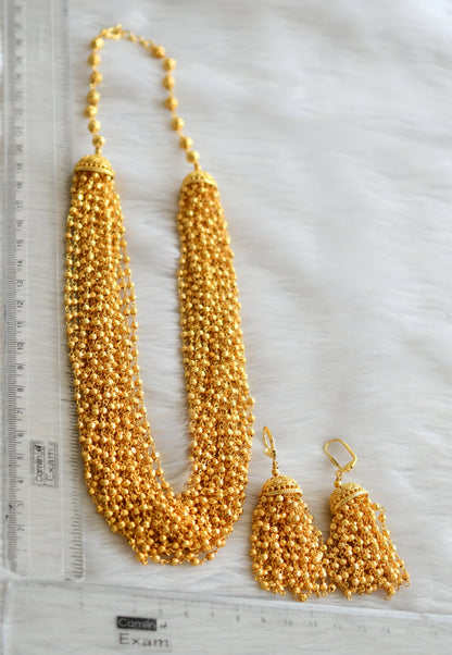 Gold tone multilayer necklace set dj-03424