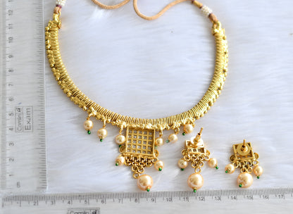 Antique white transparent necklace set dj-02902