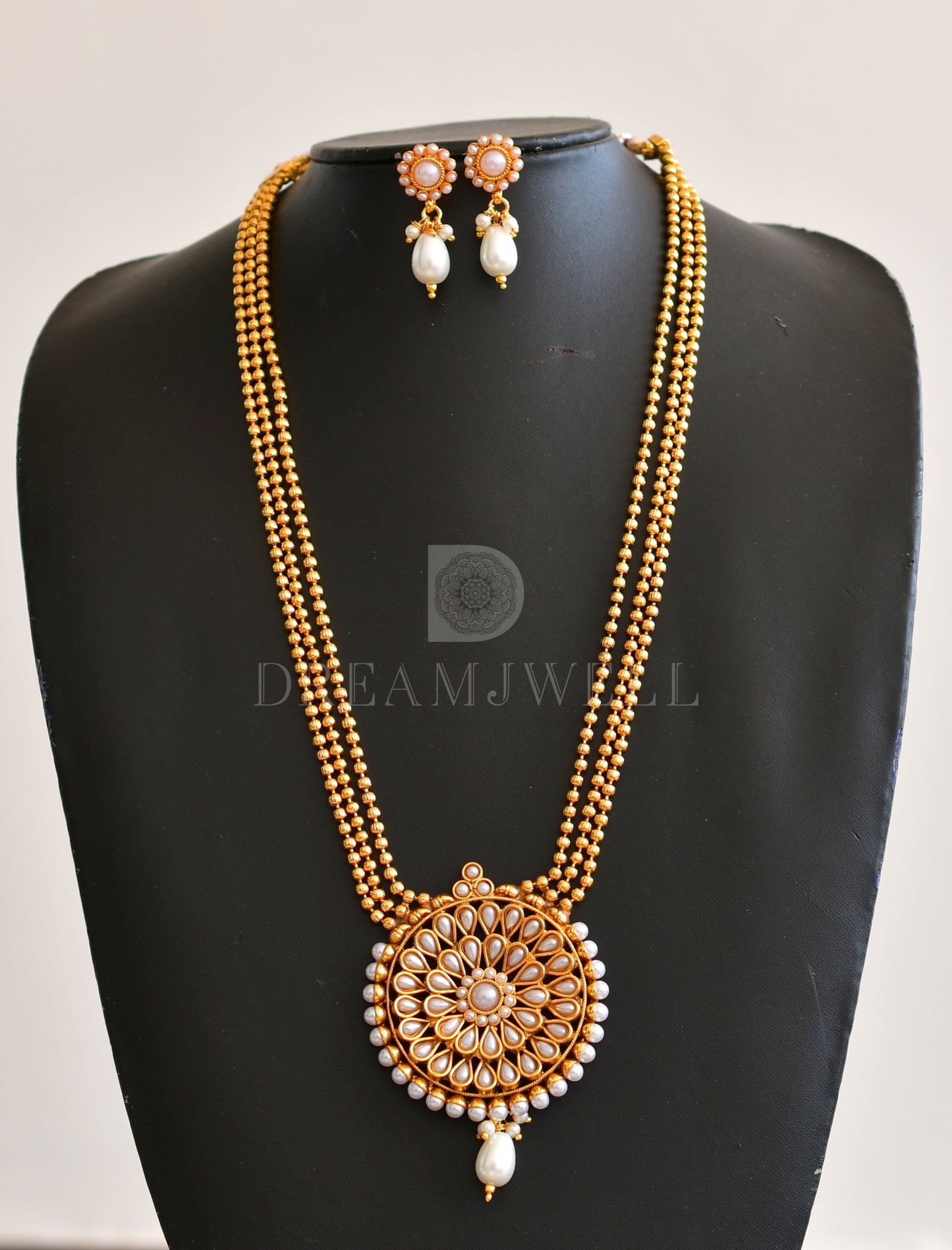 Antique ball chain pearl short haar set dj-16512