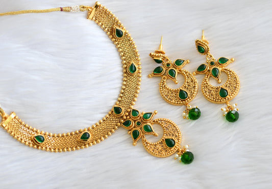 Antique green necklace set dj-02892