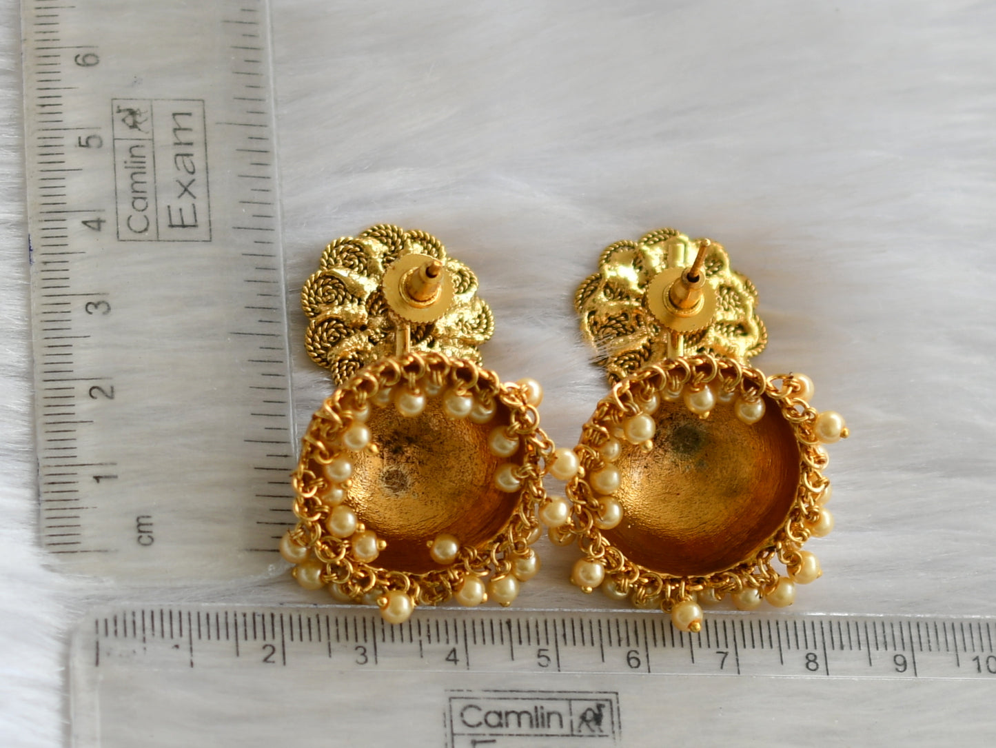 Antique gold tone flower designer jhumkka dj-05511