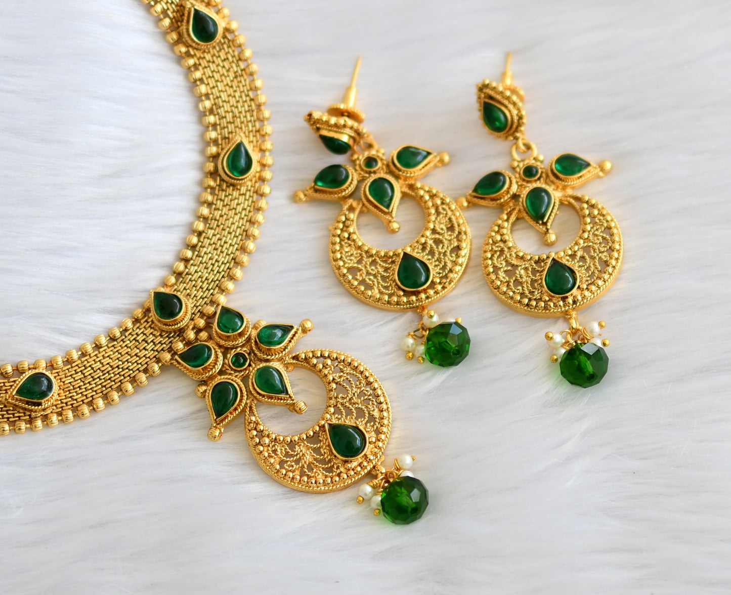 Antique green necklace set dj-02892