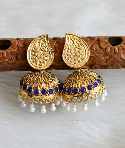 Antique blue jhumkka dj-41799