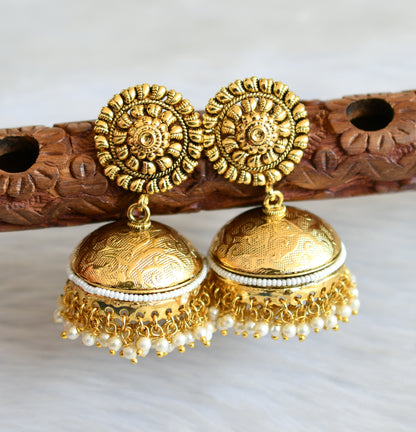 Antique pearl cluster jhumkka dj-41802