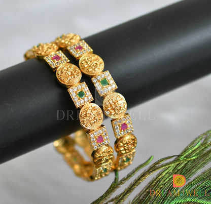 Matte Finish Cz Ruby-green Ram Parivar Bangles(2.8) dj-33476