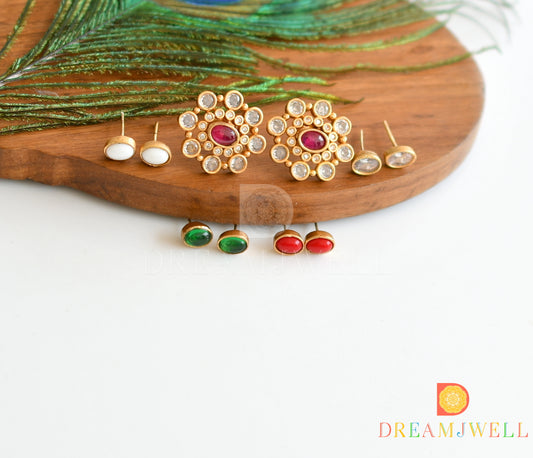 Matte finish Color Changeable flower earrings dj-36689