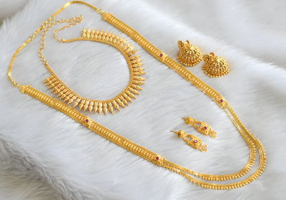 Gold tone Kerala style Combo set dj-39727