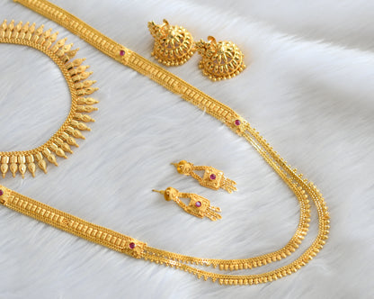 Gold tone Kerala style Combo set dj-39727