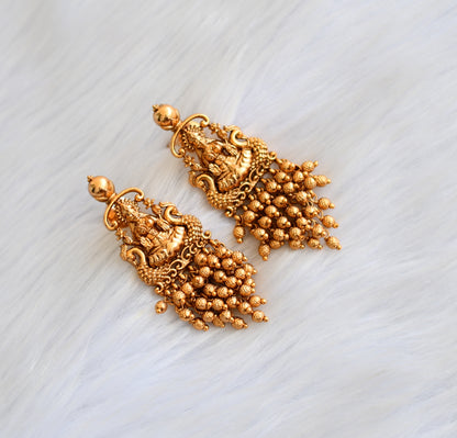 Matte finish Lakshmi gold cluster earrings dj-32611