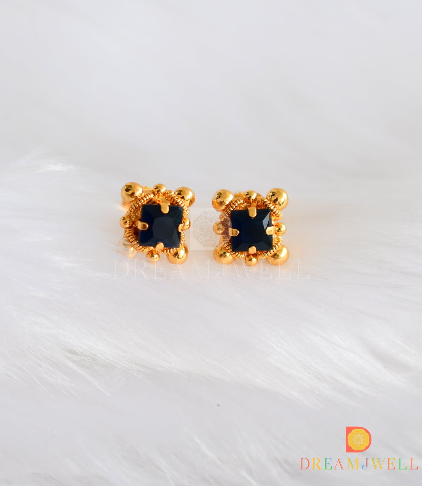 Black Marble Stud Earrings – Serum No. 5