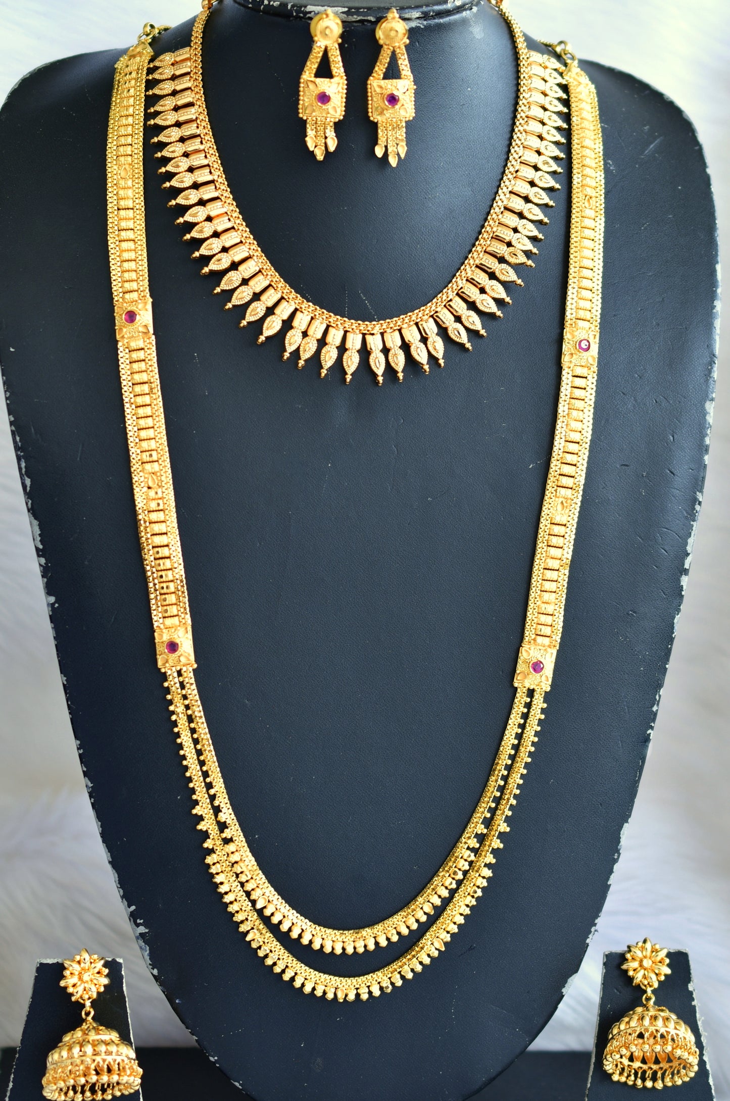 Gold tone Kerala style Combo set dj-39727