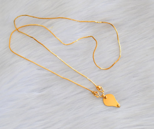 Gold tone chain with elakka pendant dj-36236