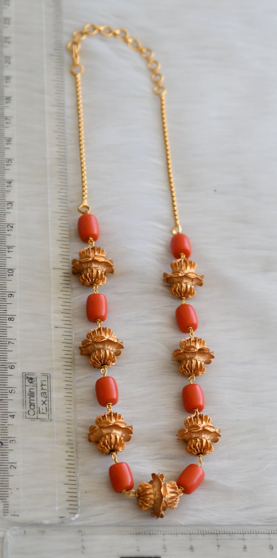 Matte finish coral beads necklace dj-41863 – dreamjwell