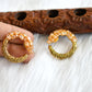 Antique gold stone studded earrings dj-02121