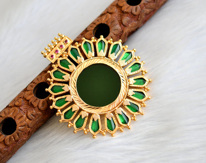 Gold tone green nagapadam Kerala style pendant dj-27544