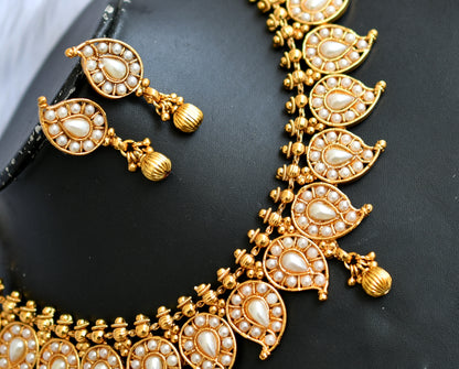 Antique Pearl Mango Necklace Set dj-02156