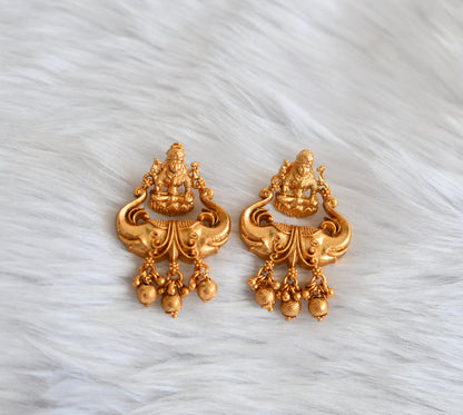 Matte finish Lakshmi-Elephant earrings dj-39103