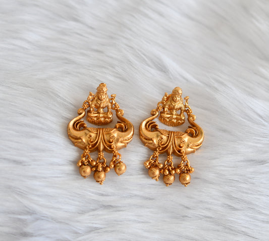 Matte finish Lakshmi-Elephant earrings dj-39103