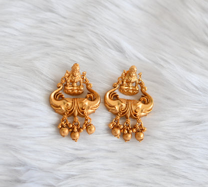 Matte finish Lakshmi-Elephant earrings dj-39103