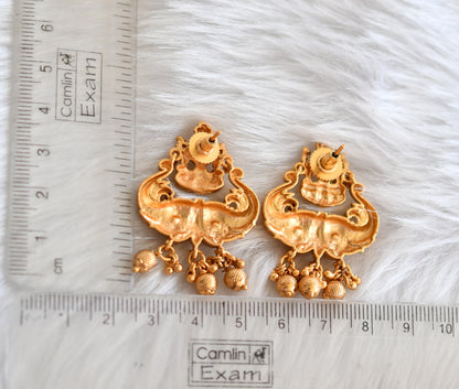 Matte finish Lakshmi-Elephant earrings dj-39103